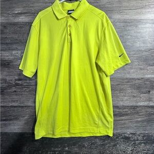 Nike DriFit Golf Men's Vibrant Lime Yellow Polo Shirt